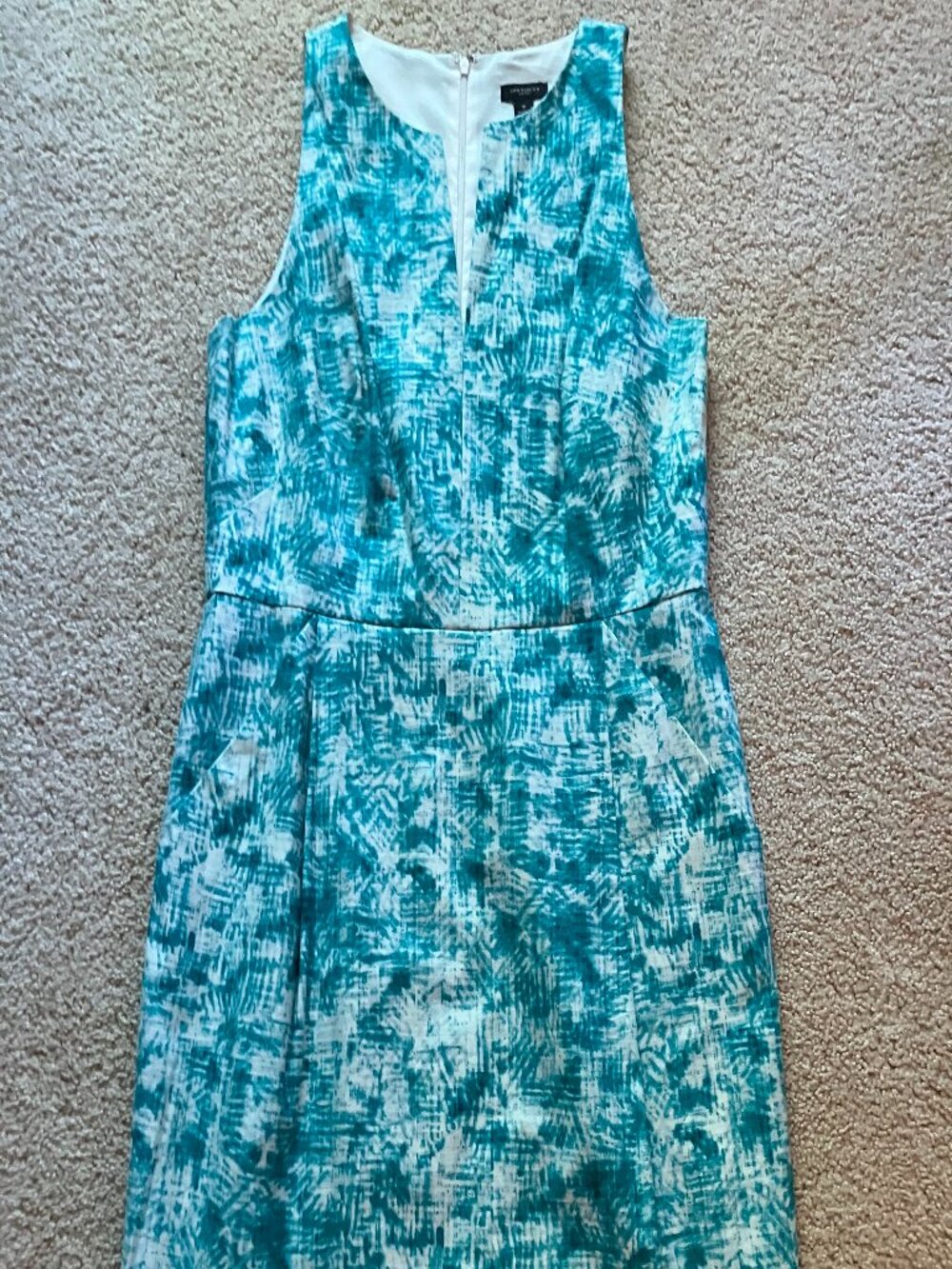 Ann Taylor, Size 6, Turquoise/Cream